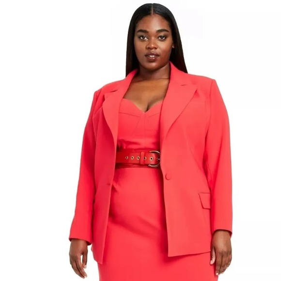 Sergio Hudson For Target Jackets & Blazers - Sergio Hudson x Target Blazer Size 1X Women’s Plus Jacket Red Tailored NWT